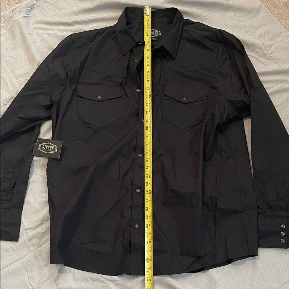 Gibson Classic Black Buffalo Western Style Men's Dress Shirt NWT Pearl snaps XXL